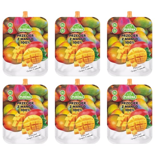 6 x Przecier mango 100% 350 g Purena Purena