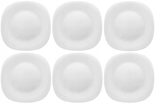 6 x TALERZ GŁĘBOKI PARMA białe kwadratowe BORMIOLI DO JADALNI obiadowe 23cm BORMIOLI ROCCO