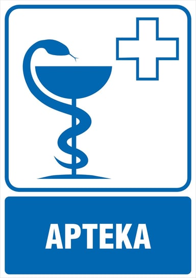 Tabliczka: Apteka 15x21cm PCV 1mm - Inna marka | Sklep EMPIK.COM