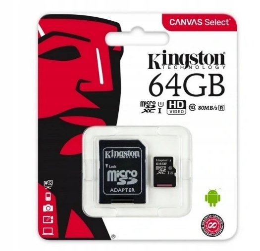64GB KARTA PAMIĘCI MICRO SDHC KINGSTON ADAPTER SD Inna marka