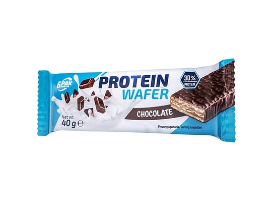 6pak, Batonik proteinowy, Protein Wafer, czekolada, 40 g 6PAK NUTRITION