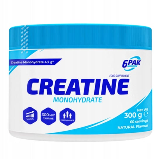6Pak Creatine Monohydrate 300G Kreatyna Naturalny 6PAK NUTRITION