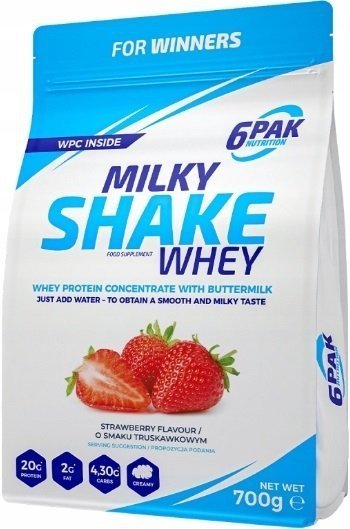 6Pak Milky Shake Whey 700G Truskawka 6PAK NUTRITION