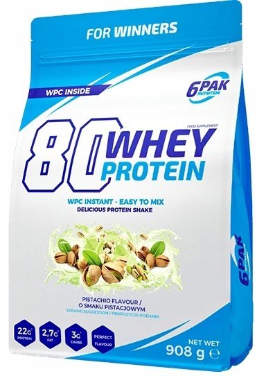 6Pak Nutrition 80 Whey Protein 908G Pistacja 6PAK NUTRITION