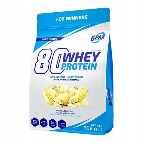 6Pak Nutrition 80 Whey Protein 908G Wanilia 6PAK NUTRITION