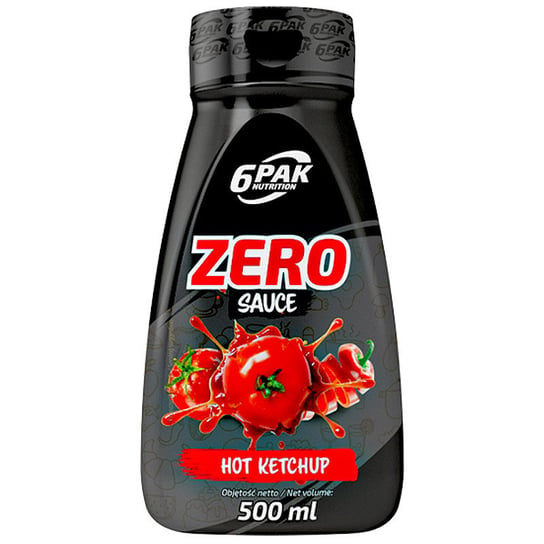 6Pak Nutrition Zero Sauce Hot Ketchup 500Ml 6PAK NUTRITION