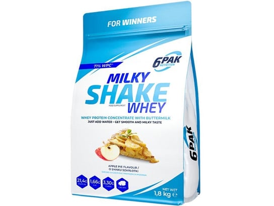 6PAK, Odżywka białkowa, Milky Shake Whey, 1800 g, wanilia 6PAK NUTRITION