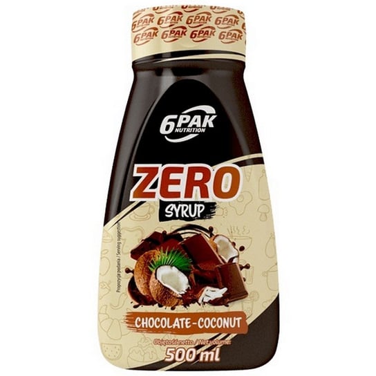 6Pak Syrop Zero Kcal 500Ml Chocolate-Coconut Czekolada Z Kokosem 6PAK NUTRITION