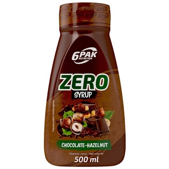 6Pak Syrop Zero Kcal 500Ml Chocolate-Hazelnut Czekolada Z Orzechem 6PAK NUTRITION