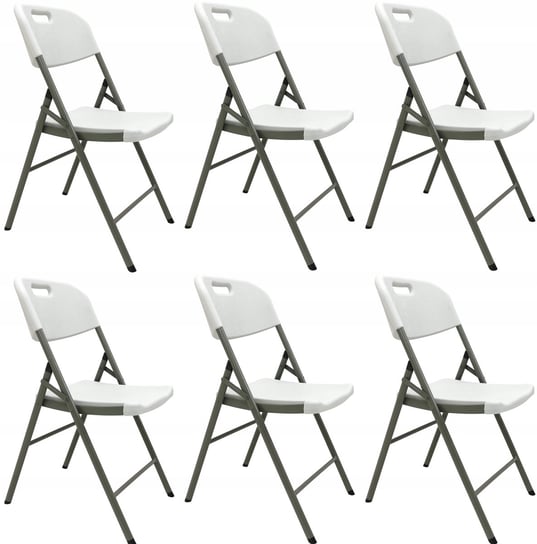 6Szt Krzesło Składane Ogrodowe Domowe Taboret Cateringowe Mocne 6X Party Kontrast