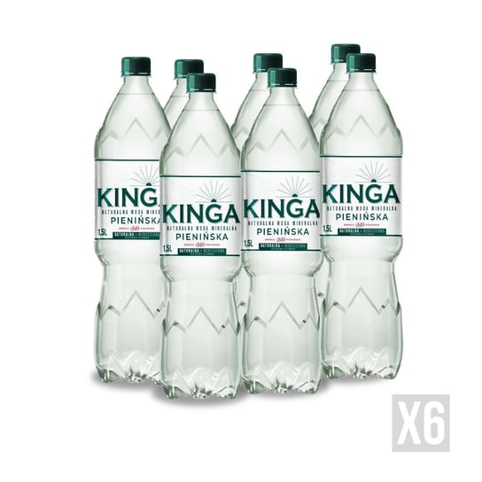 6x Kinga Pienińska woda mineralna naturalna 1,5 l Kinga Pienińska
