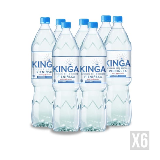 6x Kinga Pienińska woda mineralna niegazowana 1,5 l Kinga Pienińska