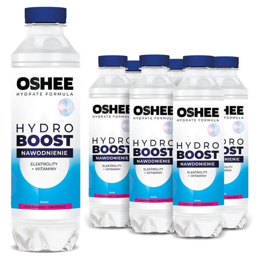 6x OSHEE HydroBoost Nawodnienie OrzeĹşwiający Grejpfrut 555 ml Oshee
