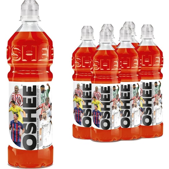 6x OSHEE Isotonic Drink czerwona pomarańcza 750 ml Oshee