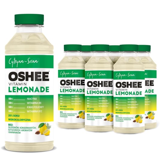 6x OSHEE Vitamin Lemonade cytryna - sosna 555 ml Inna marka