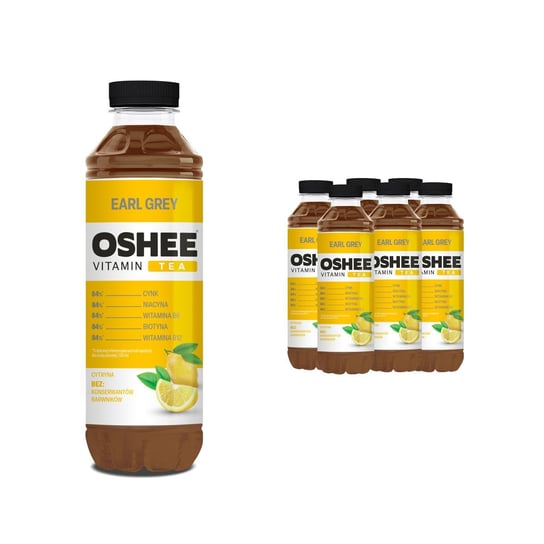 6x OSHEE Vitamin Tea Earl Grey cytryna 555 ml Oshee