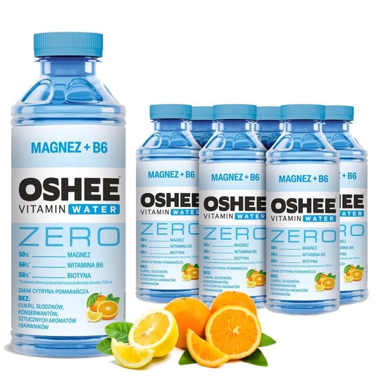 6x OSHEE ZERO Vitamin Water magnez + B6 555 ml Oshee