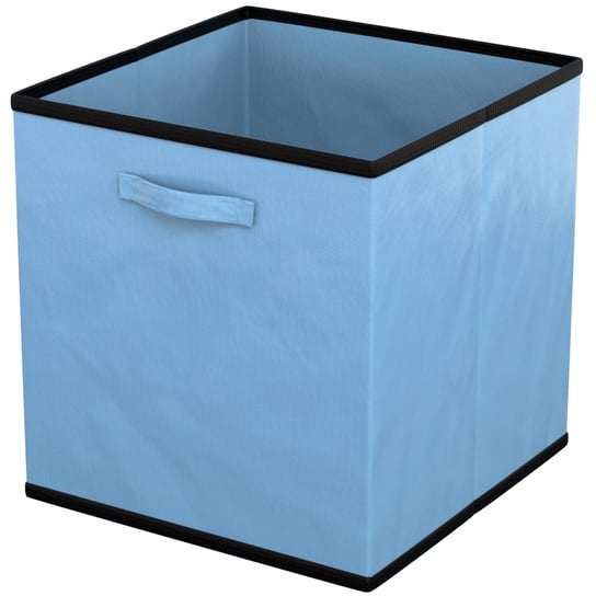 6x Składane pudełko z tkaniny do przechowywania w kolorze niebieskim - 26,7 x 26,7 x 28 cm - wielofunkcyjne pudełko do łączenia z szafkami lub półkami Intirilife