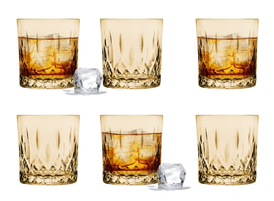 6x Szklanka Niska 280ml Miodowy Transparent, Whisky GLASMARK