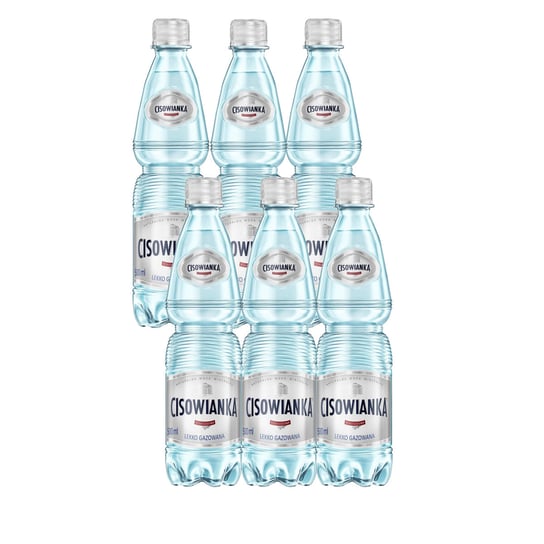 6x Woda mineralna CISOWIANKA lekko gazowana 0,5 l Cisowianka