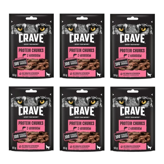 6x55g Crave Przysmak Dla Psa Z Łososiem Bezzbożowe Kosteczki CRAVE