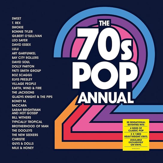 70's Pop Annual (Limited Edition), płyta winylowa Smokie, T. Rex, Baccara, Presley Elvis, Boney M., Earth, Wind and Fire, Bay City Rollers, Tyler Bonnie, Lulu, Village People