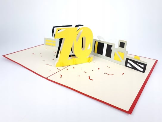 70 Urodziny GrandGift Urodzinowa Kartka 3D Prezent GrandGift