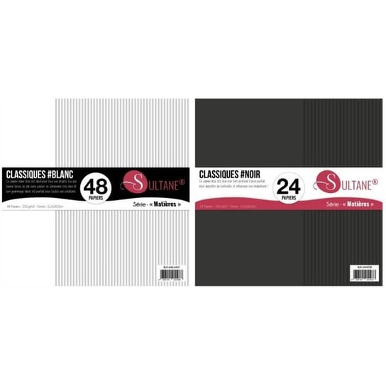72 czarno-białe papiery do scrapbookingu - 300g/m² Youdoit
