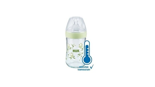 745117 BUTELKA SZKLANA 240ML NATURE SENSE + WSKAŹNIK TEMPERATURY Nuk