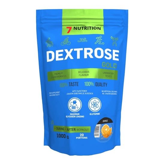 7Nutrition - Dextrose Gold 1 kg - pomarańczowy 7 Nutrition