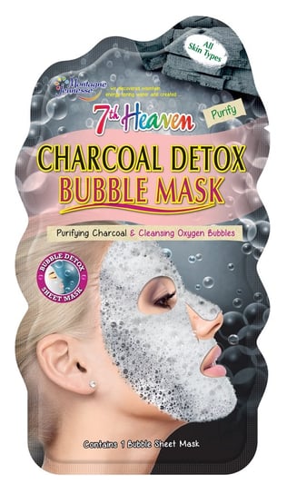 7th Heaven, Charcoal Detox Bubble Mask detoksykująca węglowa maseczka bąbelkowa w płachcie do każdego typu skóry 1szt 7th Heaven