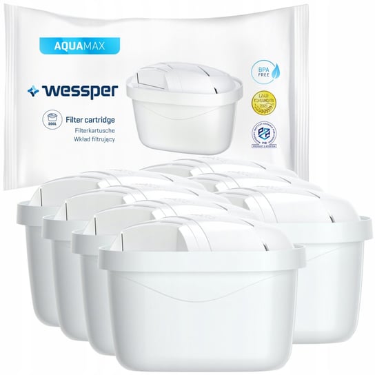 7X Wessper Aquamax - Filtr Zamienny Do Dzbanków: Brita, Aquaphor, Wessper, Dafi (Zamiennik) Wessper