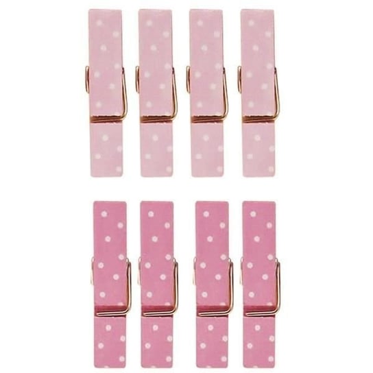 8 mini różowych magnetycznych spinaczy do bielizny 3,5 cm Inna marka