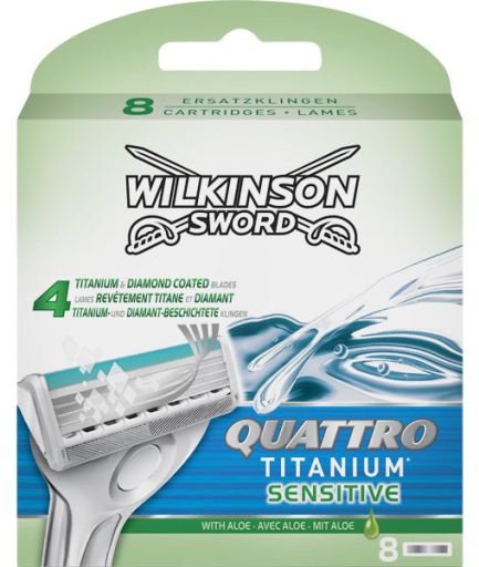 8 Wkładów WILKINSON Quattro Titanium Sensitive Wilkinson