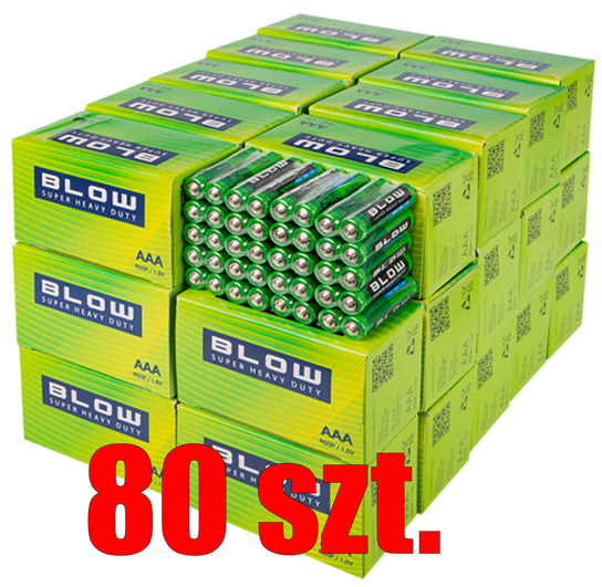 80 x Bateria AAA R03P SUPER HEAVY DUTY Paluszki Blow