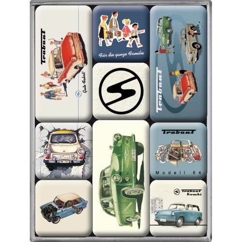 83008 Magnesy (9szt) Trabant Nostalgic-Art Merchandising