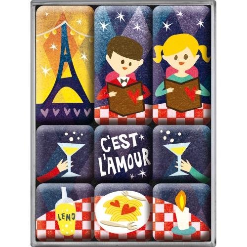 83061 Magnesy (9szt) C est L Amour Nostalgic-Art Merchandising