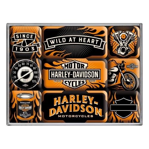83096 Magnesy (9szt) Harley-Davidson Wil Nostalgic-Art Merchandising