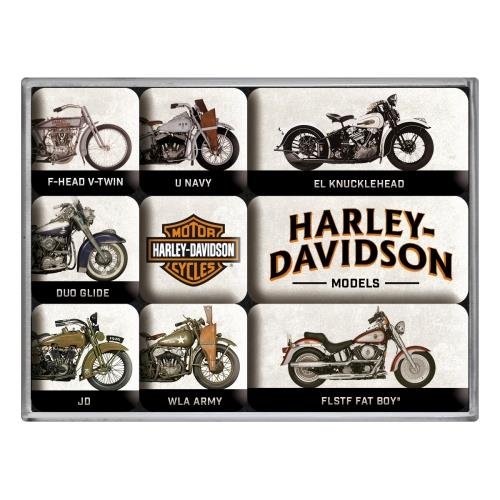 83102 Magnesy (9szt) Harley-Davidson - M Nostalgic-Art Merchandising