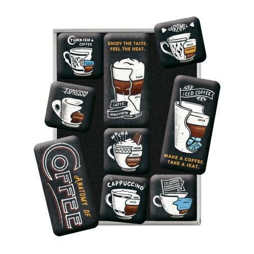 83112 Magnesy (9szt) Anatomy of Coffee Nostalgic-Art Merchandising