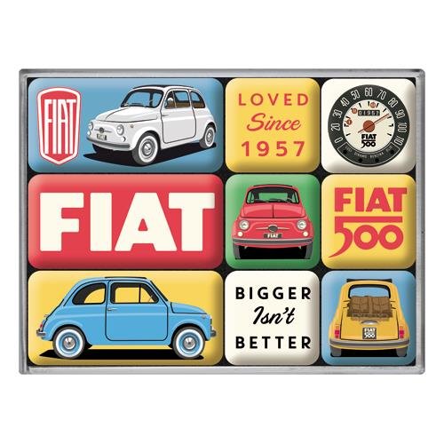 83121 Magnesy (9szt) Fiat 500 Loved Nostalgic-Art Merchandising