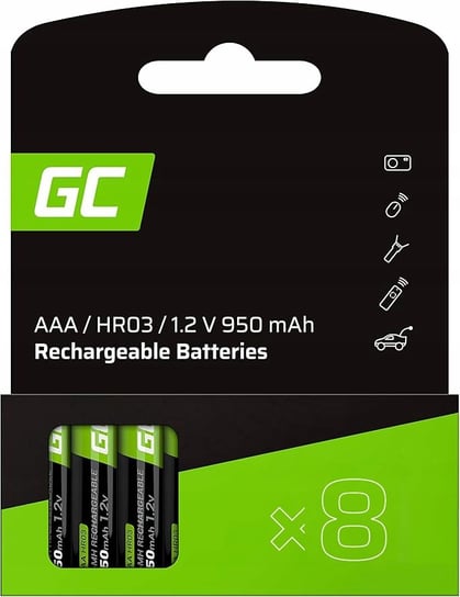 8x AKUMULATORKI AAA R3 GREEN CELL 950mAh BATERIE DO LAMP SOLARNYCH PALUSZKI Inny producent