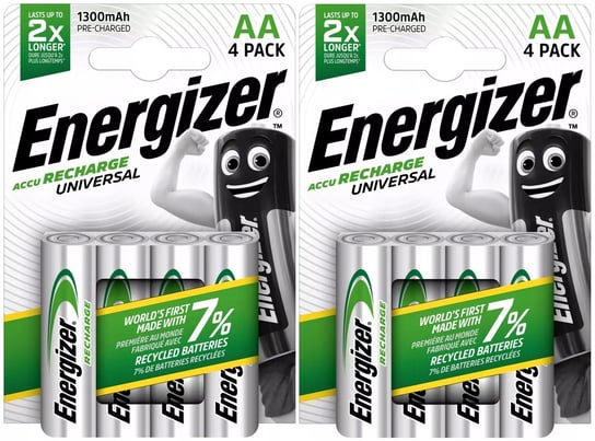 8x AKUMULATORKI BATERIE ENERGIZER UNIVERSAL AA R6 HR6 1300 mAh 1,2V Energizer