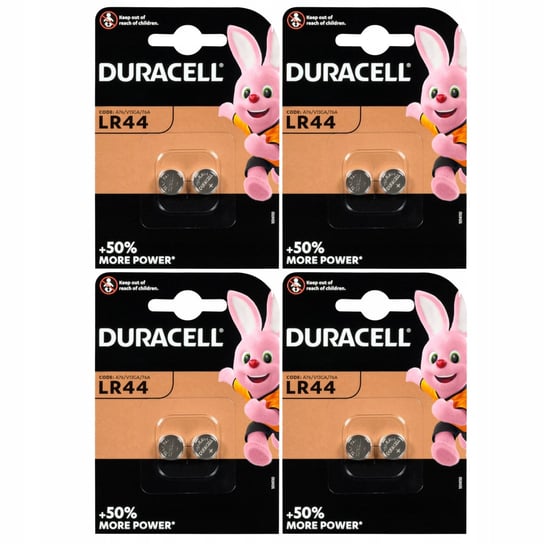 8X Baterie Specjalistyczne Guzikowe Duracell Lr44 150 Mah 1.5V Alkaliczna Duracell