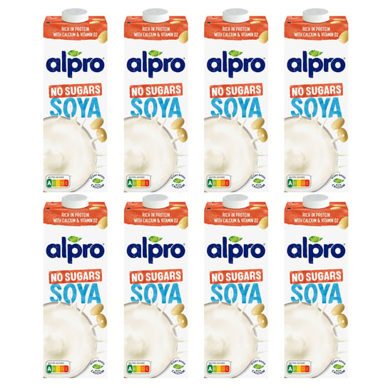 8x Napój sojowy ALPRO niesłodzony Bez cukru 1 l Alpro