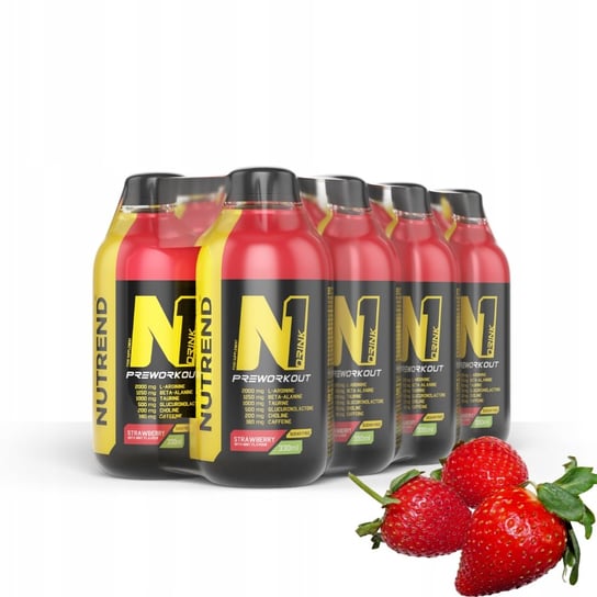 8x Odżywka Przedtreningowa N1 Drink PreWorkout 330ml truskawka Nutrend