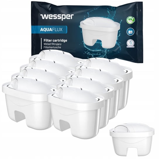 8X Wessper Aquaflux Filtr Do Dzbanków: Brita, Aquaphor, Wessper, Dafi (Zamiennik) Wessper