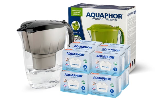 8x Wkład Filtrujący Aquaphor Maxfor+ B100-25 + dzbanek AQUAPHOR
