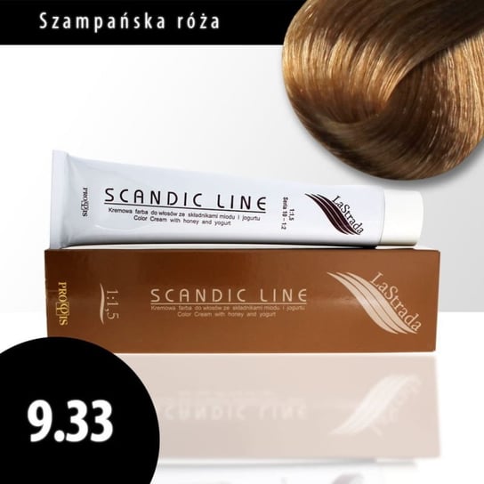 9.33 szampańska róża Scandic Line kremowa farba do włosów LaStrada 100ml Scandic Line