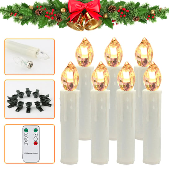 90x świece LED LED świece świąteczne świece choinkowe bezprzewodowe z timerem ciepłą białą Einfeben
